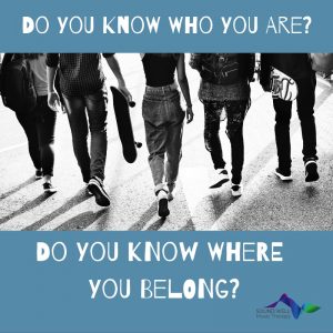 Teenagers walking away